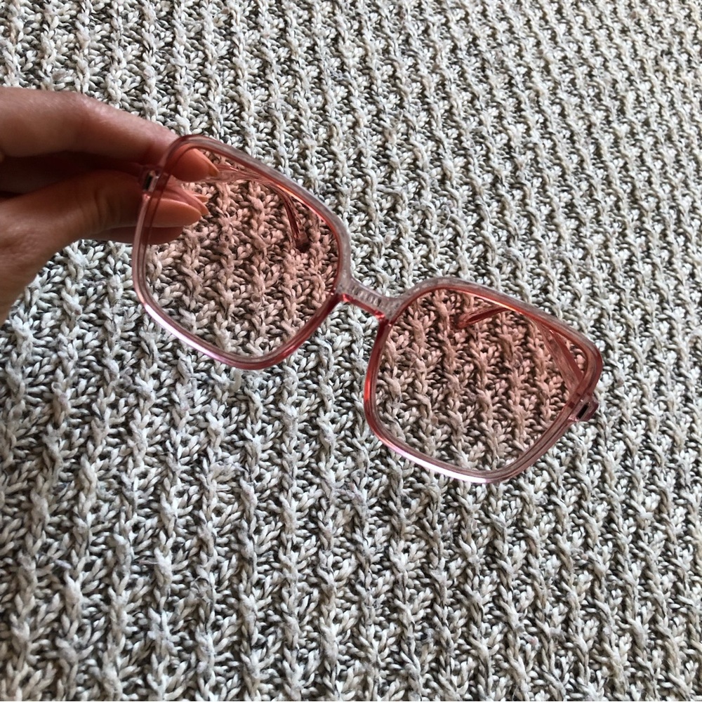 Pink oversized sunglasses